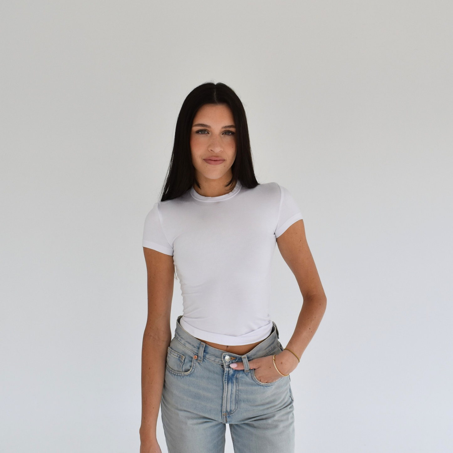 White Gia Baby Tee
