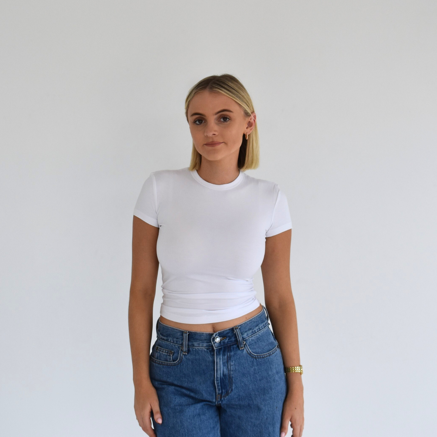 White Gia Baby Tee
